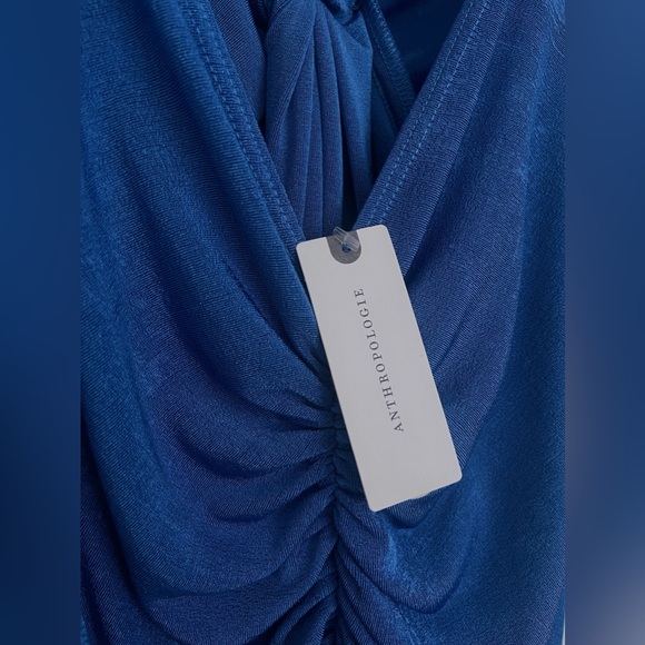 Anthropologie Long Sleeve V-Neck Slim Stretch Maxi Dress (Katie May) - Picture 2 of 5